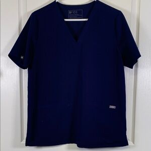 Figs Scrub Casma Navy V-Neck Top Doctor Pharmacist Nurse Medical Hospital Size L